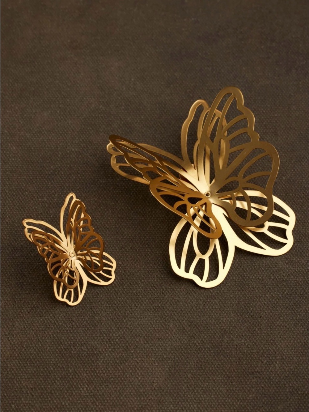 ISO KHOI Gold Butterfly Earrings - Women's Decorative Pins